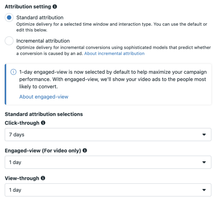 Meta Ads Attribution Setting